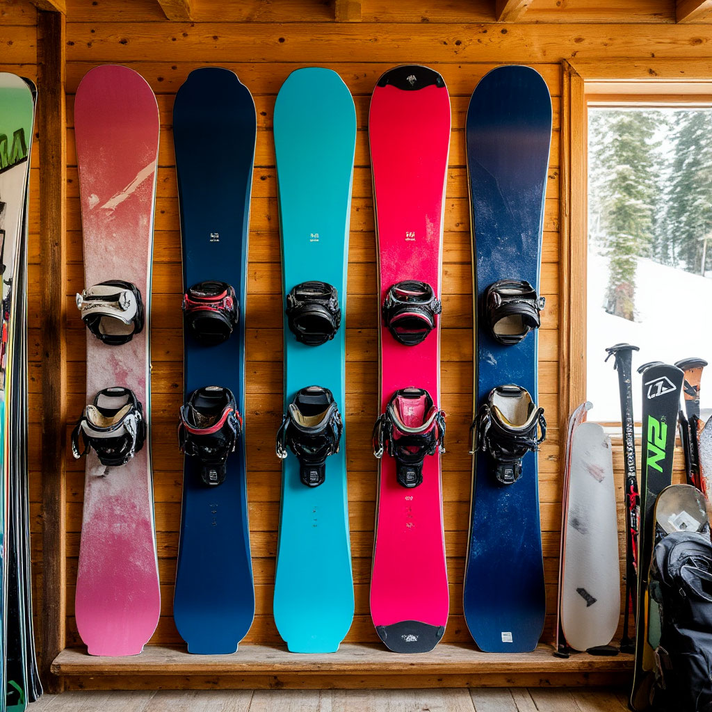 Correct ski and snowboard storage to prevent warping and damage