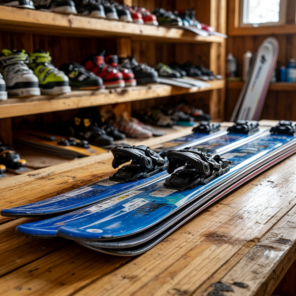 Waxing skis before summer storage keeps bases protected